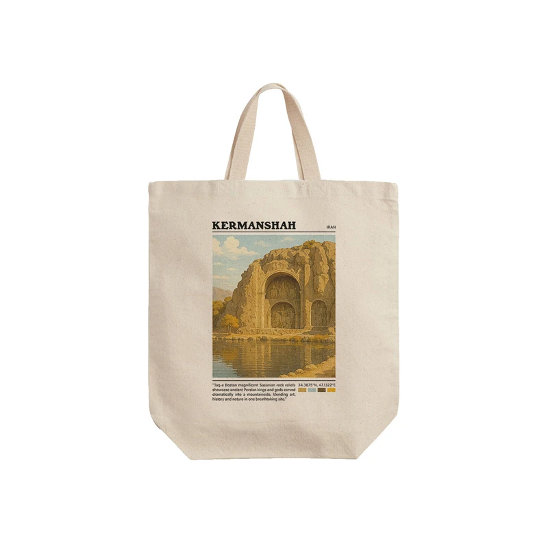 ساک خرید ترمه طراحان ایده مدل طاق بستان کرمانشاه کد map0835 - S