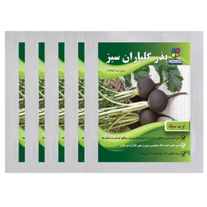 بذر ترب سیاه گلباران سبز بسته 5 عددی