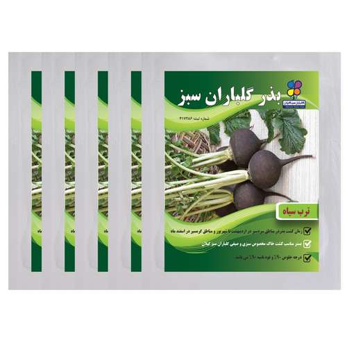 بذر ترب سیاه شرکت گلباران سبز گیلان بسته 5 عددی