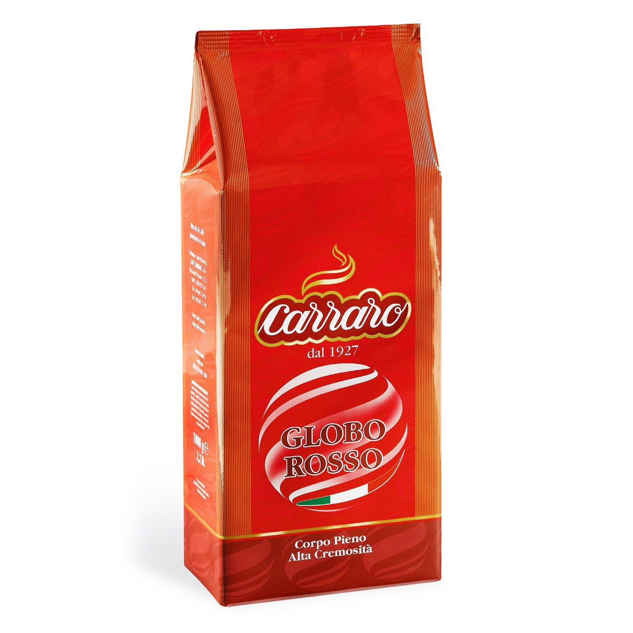 بسته دانه قهوه کارارو مدل GLOBO ROSSO  مقدار  1000 گرم