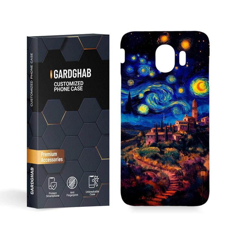 کاور گارد قاب مدل هنری مناسب برای گوشی موبایل سامسونگ Galaxy J4 2018