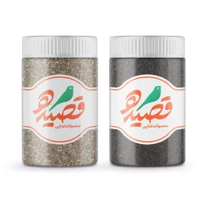تخم شربتی قصیده - 300 گرم به همراه دانه چیا قصیده - 300 گرم