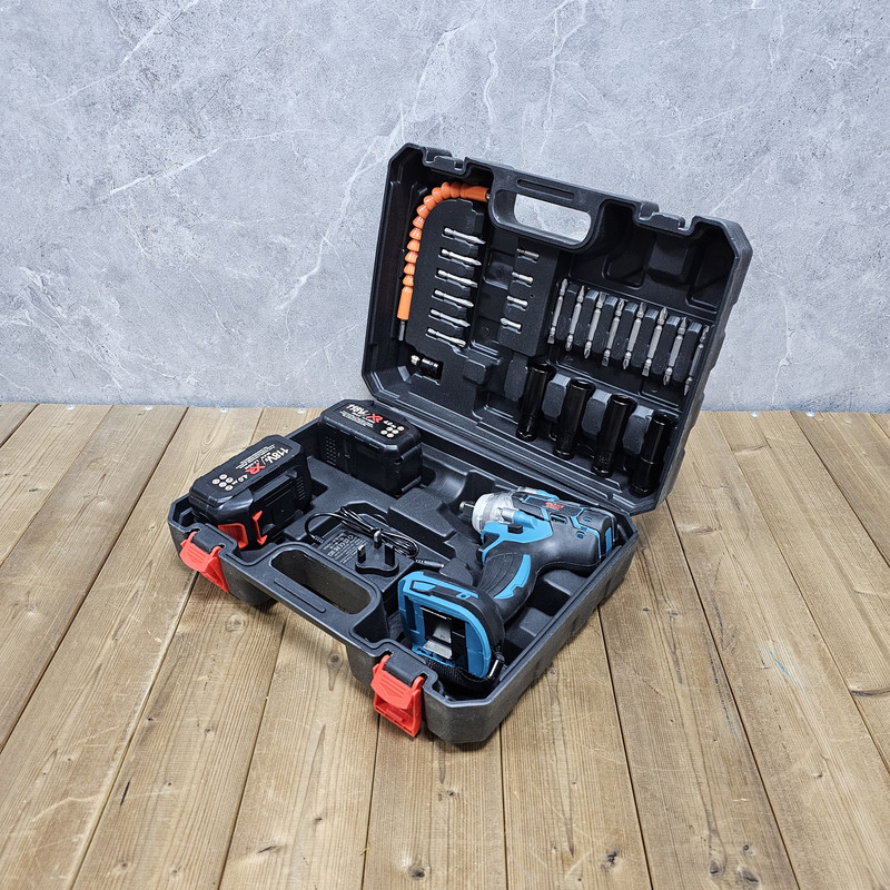 آچار بکس شارژی صنعتی باس مدل براشلس  مجموعه 29 عددی