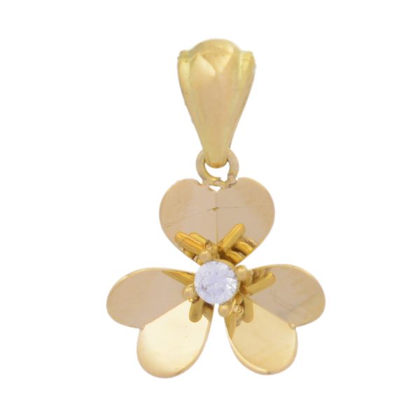 آویز گردنبند طلا 18 عیار زنانه طلای مستجابی مدل گل T1908 K کد 1236589