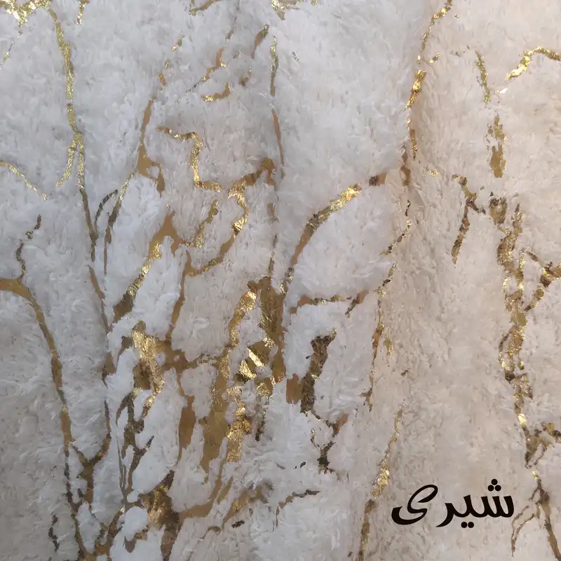 شال مبل مدل خز طلاکوب 22 سایز 100x145 سانتی متر