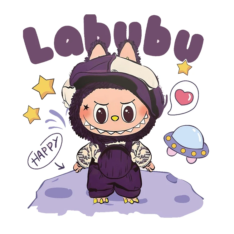 استیکر پارچه و لباس پاد آفرین مدل عروسک لبوبو کد S2163