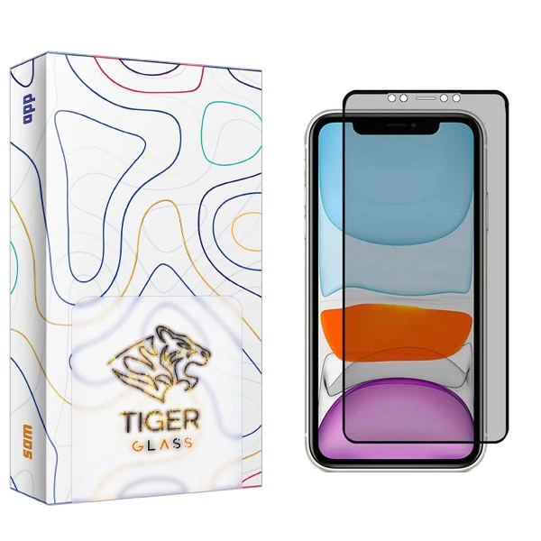 محافظ صفحه نمایش حریم شخصی تایگر گلس مدل SAM2 مناسب برای گوشی موبایل اپل iPhone XR
