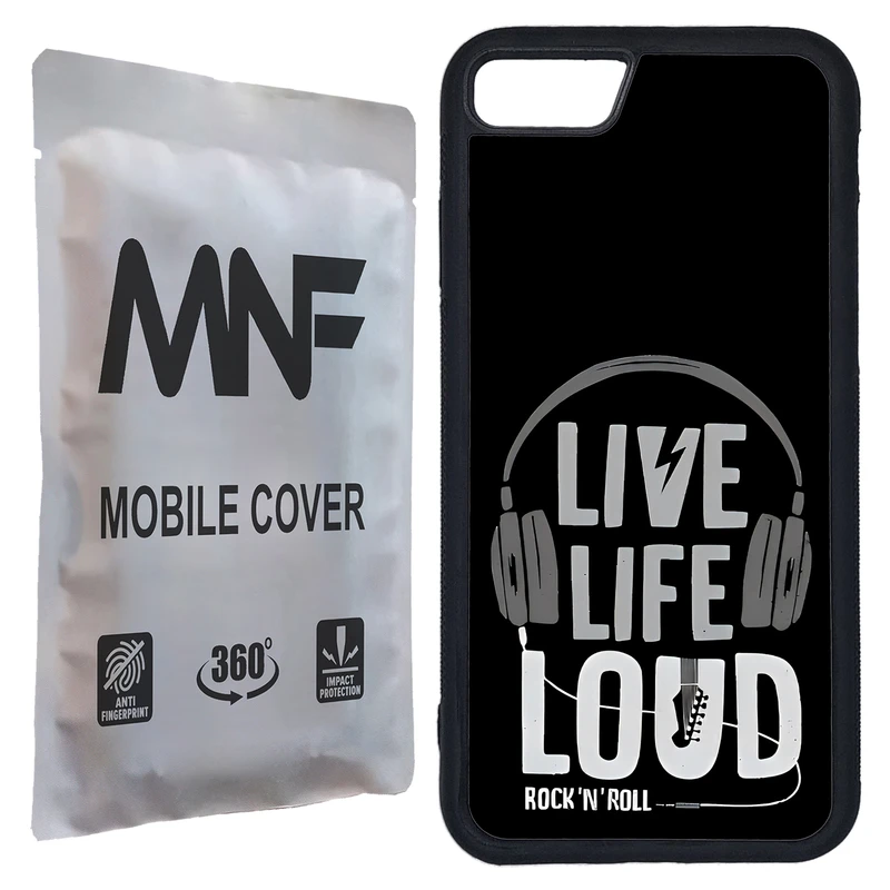 کاور ام ان اف طرح LIVE LIFE LOUD کد P-076 مناسب برای گوشی موبایل اپل iPhone 7 / 8
