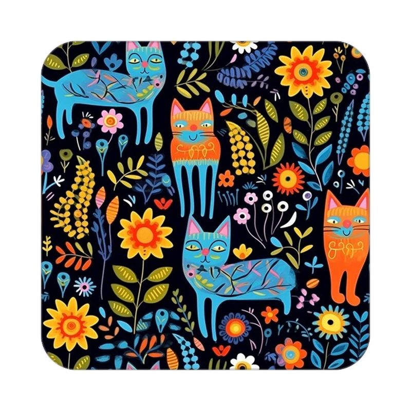 زیر لیوانی کاکتی طرح حیوانات رنگی مدل mp25507