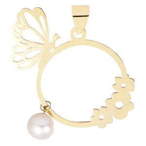 آویز گردنبند طلا 18 عیار زنانه الن نار مدل 0361