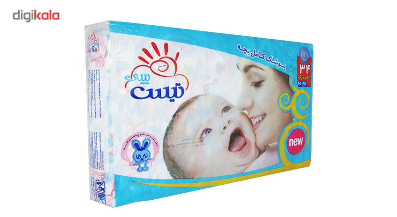 پوشک تیس بیبی سایز خیلی بزرگ مدل 15-25 بسته 34 عددی