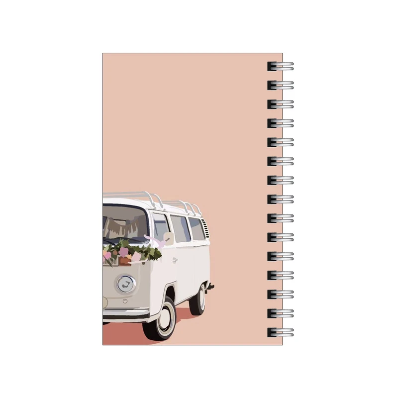 دفترچه یادداشت مدل to do list طرح فولکس  با بک گلبهی  کد 5906913