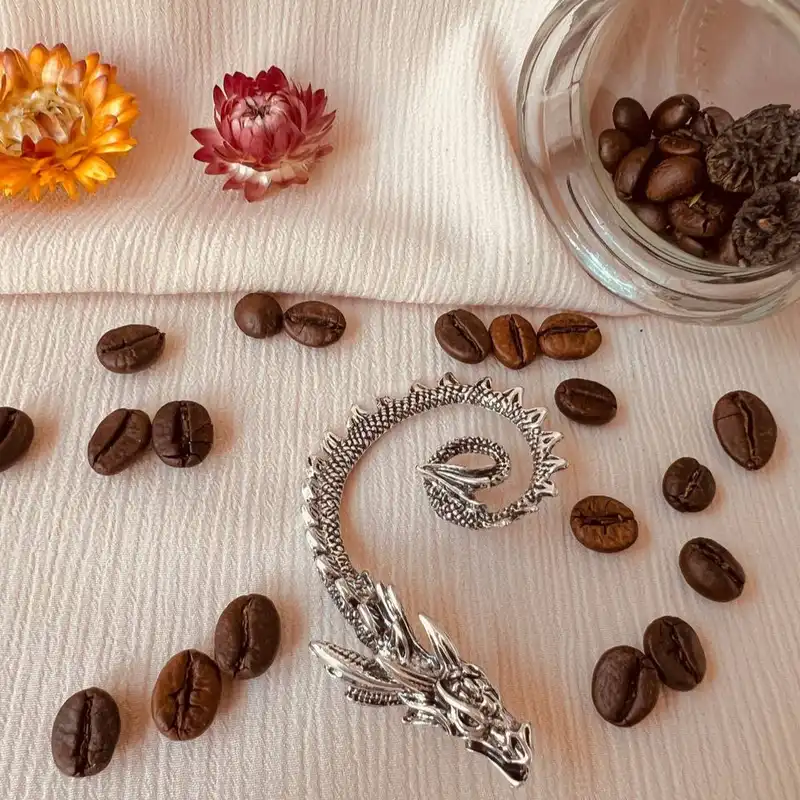 پیرسینگ گوش مدل ایرکاف اِلف طرح آژدها دم پیچی