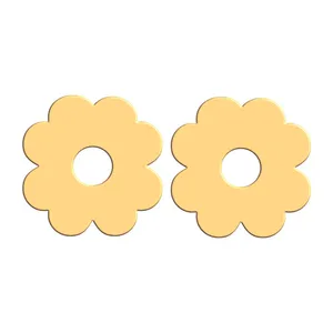 گوشواره طلا 18 عیار زنانه فرشته مدل طرح گل WEL-000211