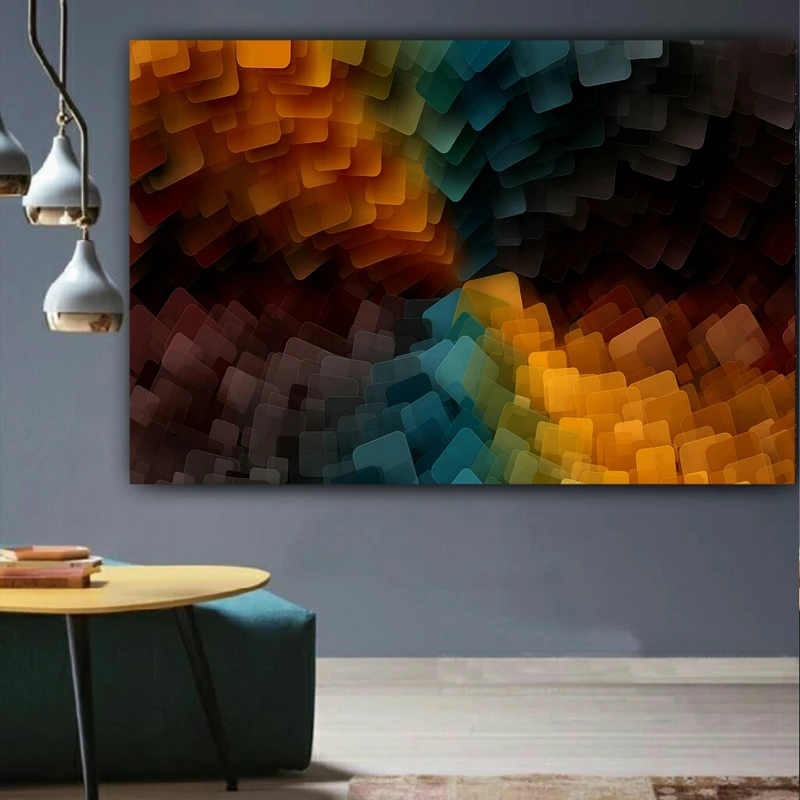 تابلو بوم طرح نگاره ی رنگ ها مدل سه بعدی کد AR9170