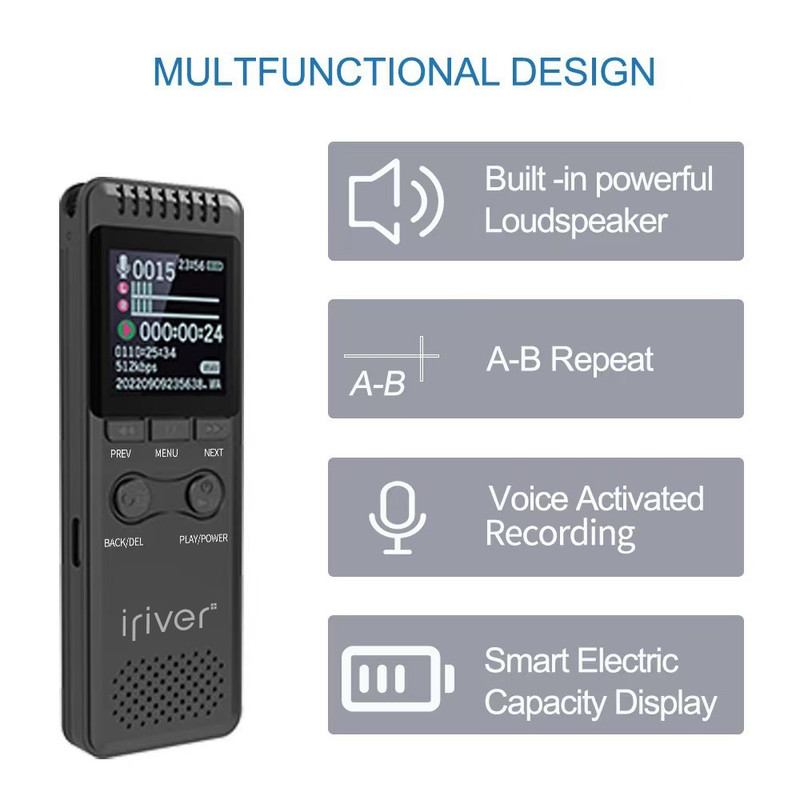 ضبط کننده دیجیتالی صدا آی ریور مدل VM-33C 64GB