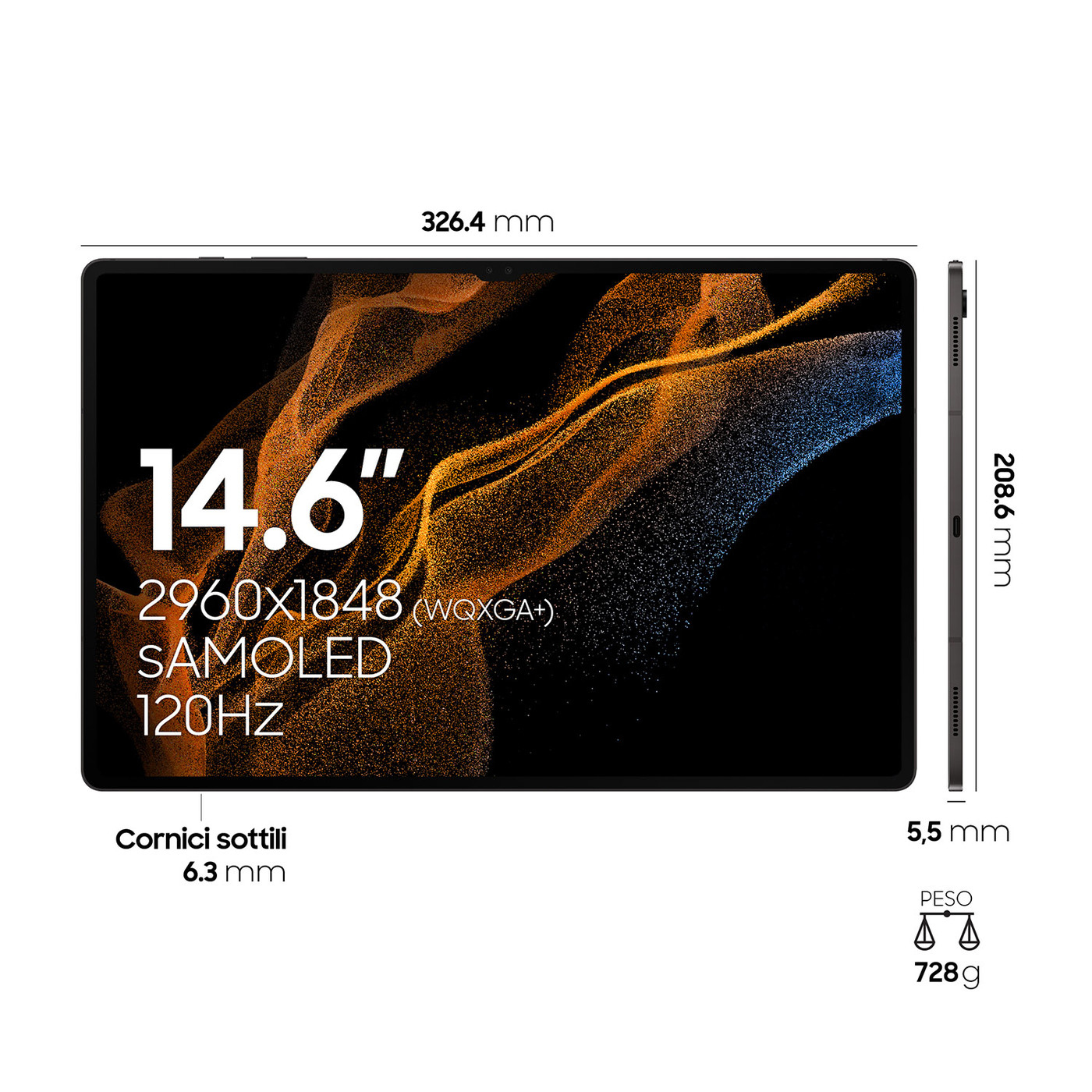تبلت سامسونگ مدل Galaxy Tab S8 Ultra ظرفیت 256 گیگابایت و رم 12 گیگابایت