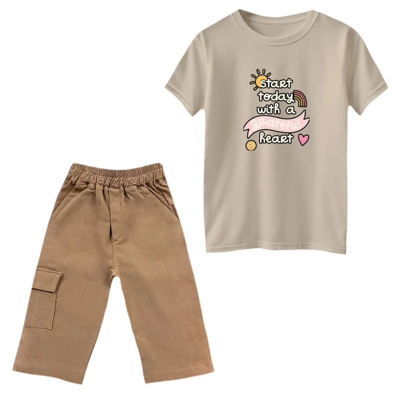 ست تی‌شرت و شلوارک پسرانه مدل نوشته