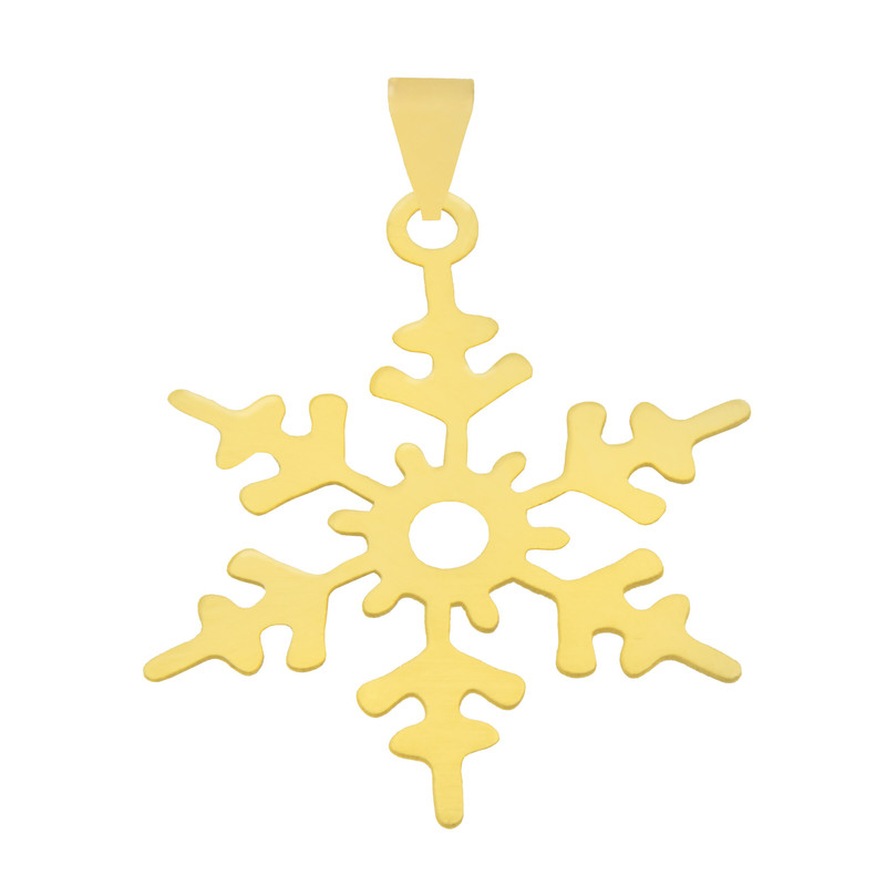 آویز گردنبند طلا 18 عیار زنانه الن نار مدل برف کد 6363041