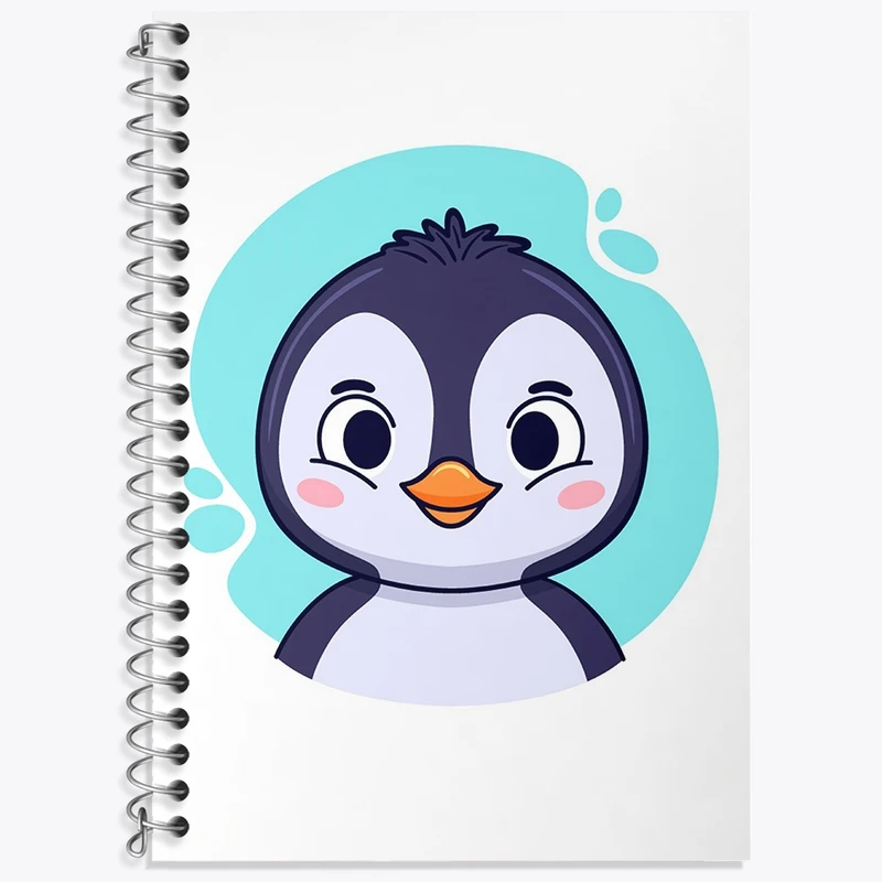 دفتر لغت 50 برگ خندالو طرح پنگوئن حیوانات بامزه کد 37132