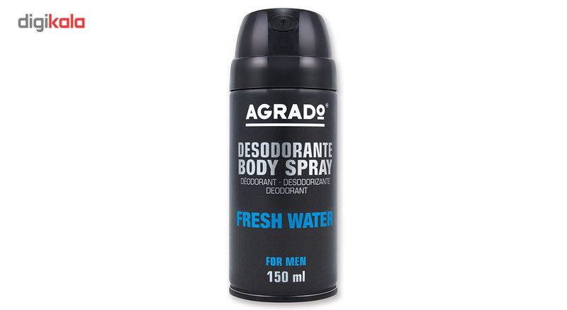 اسپری خوشبو کننده بدن مردانه آگرادو مدل Fresh Water حجم 150 میلی لیتر اسپری خوشبو کننده بدن مردانه آگرادو مدل Fresh Water حجم 150 میلی لیتر