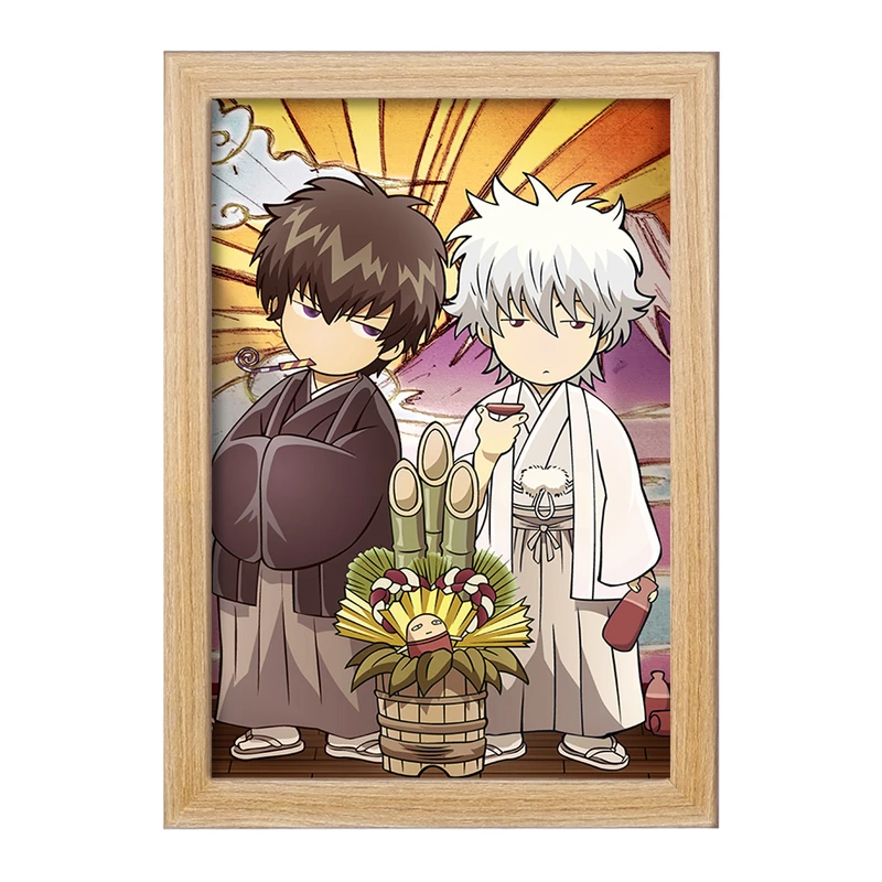 تابلو خندالو مدل گینتوکی و یامازاکی انیمه گینتاما  کد 12971