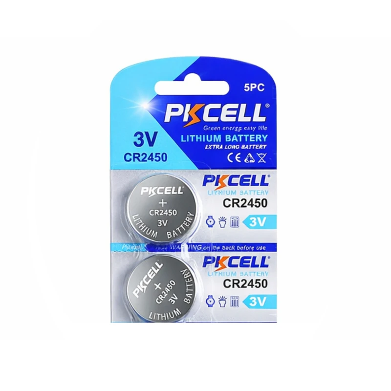 باتری سکه ای پی‌کی سل مدل CR2450 ولتاژ 3V مجموعه 2 عددی