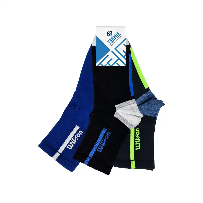 جوراب ورزشی مردانه مدل F333-m3 مجموعه 3 عددی