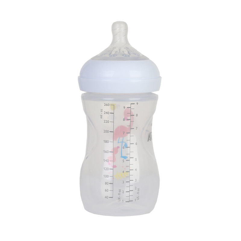 شیشه شیر اونت مدل SCF070 نچرال طرح فلامینگو ظرفیت 260 میلی لیتر