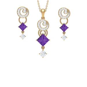 نیم ست طلا 18 عیار زنانه قیراط کد GH1796