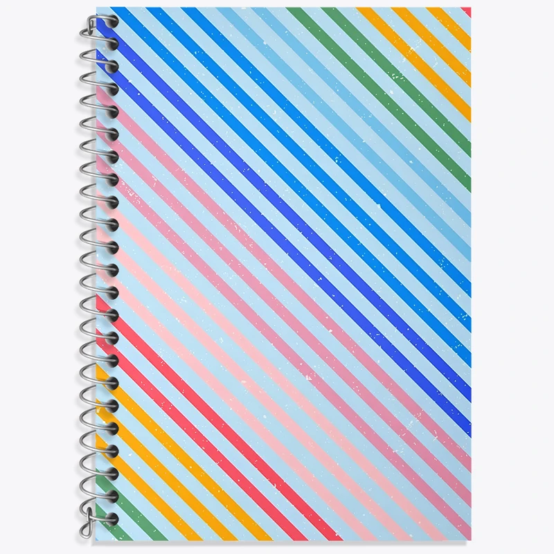 دفتر زبان 50 برگ خندالو مدل دو خط طرح خطوط رنگی کد N5441