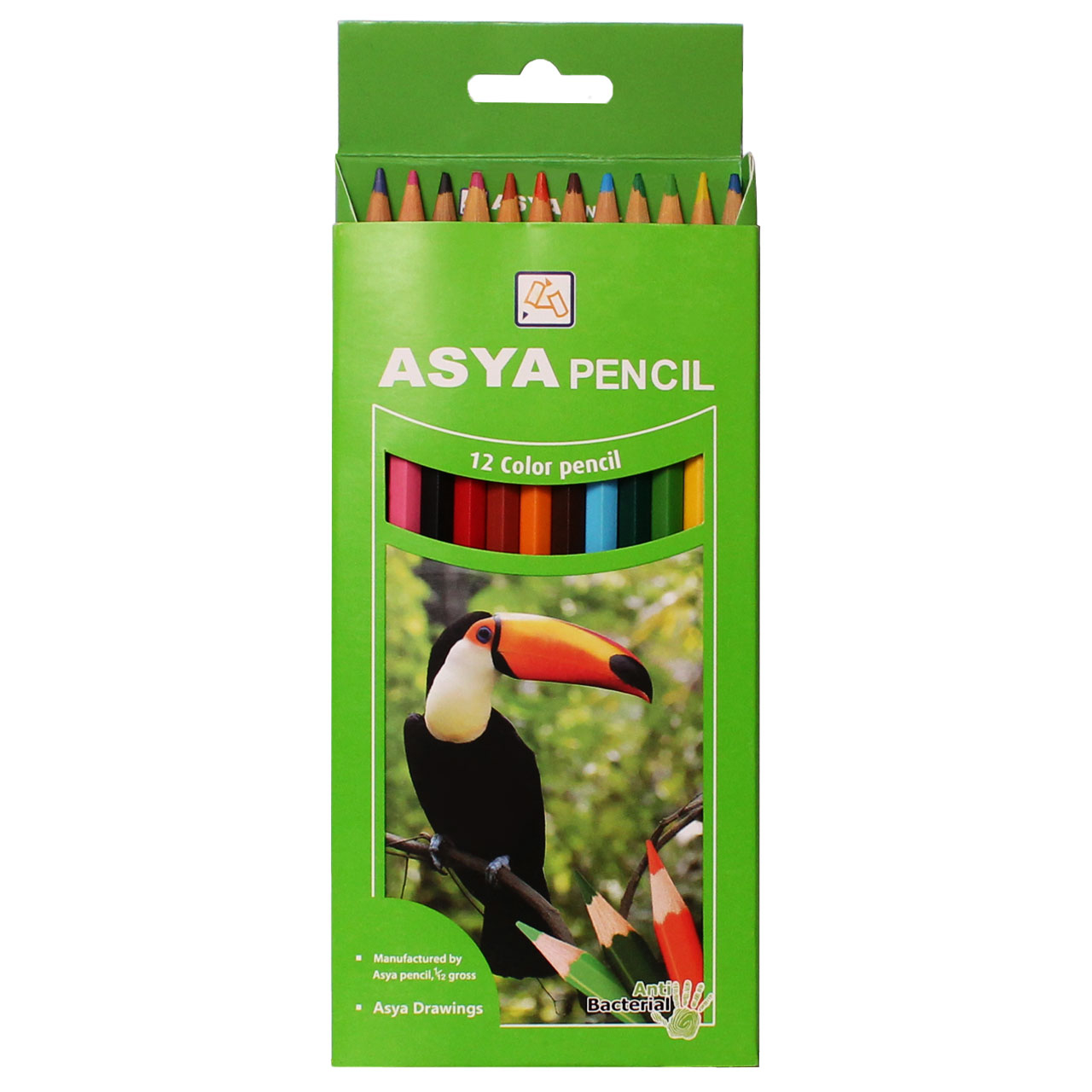 مداد رنگی 12 رنگ آسیا مدل LT-0001