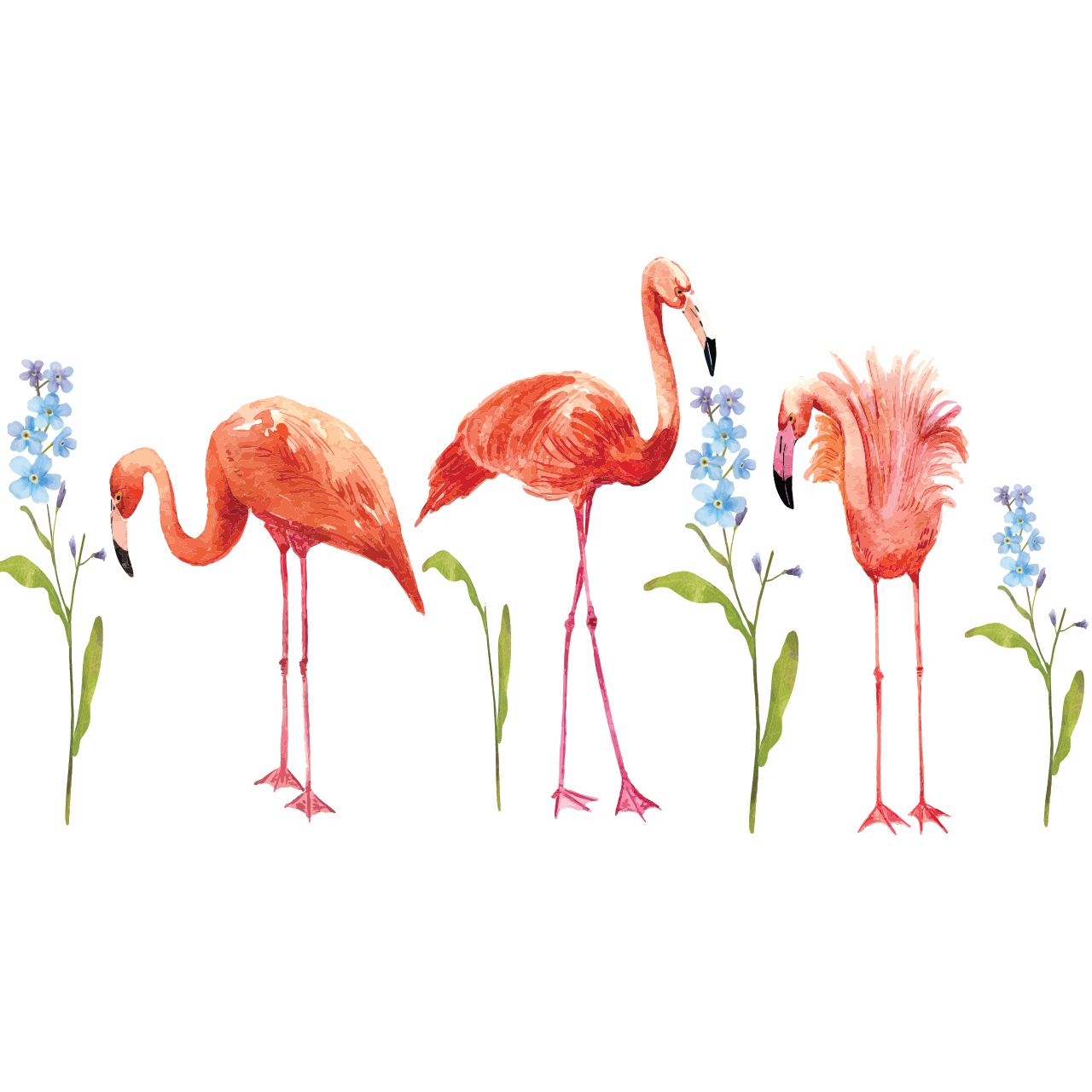 نقد و بررسی استیکر دیواری سالسو طرح Flamingo watercolor h.k توسط خریداران