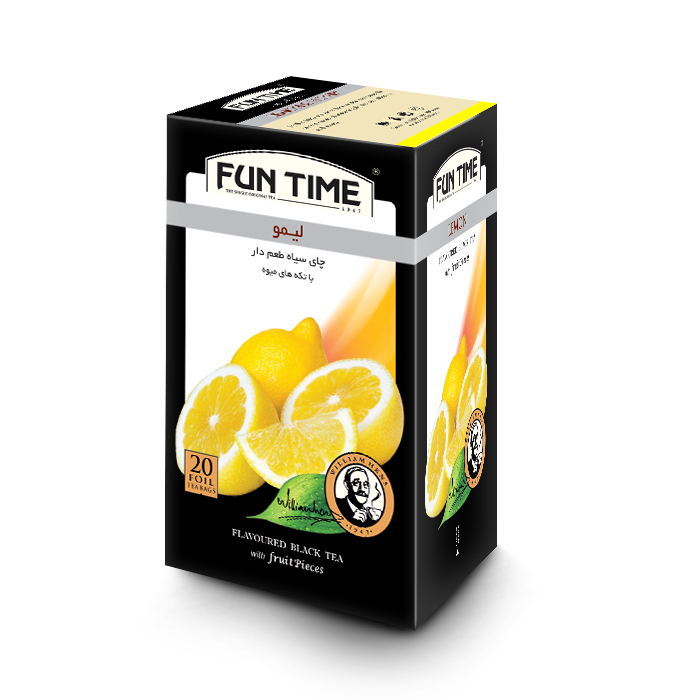 چای سیاه کیسه ای فان تایم مدل لیمو بسته 20 عددی