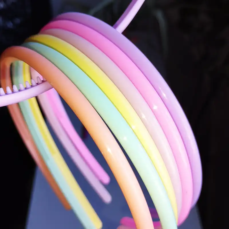 تل مو دخترانه مدل باریک الوان بسته 6 عددی