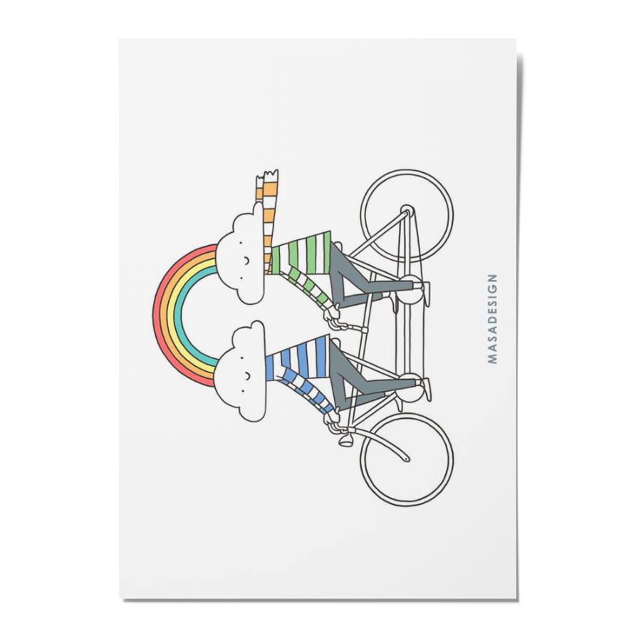 کارت پستال ماسا دیزاین طرح دوچرخه مدل POSH056