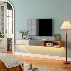 میز تلویزیون مدل دیواری ماندگار 2446 مناسب برای تلویزیون تا 52 اینچ