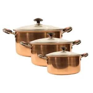 سرویس 6 پارچه قابلمه مسی مسین کد GM-6