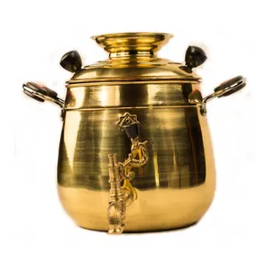 کتری برنجی 5 لیتری درب سماوری کد KB-1