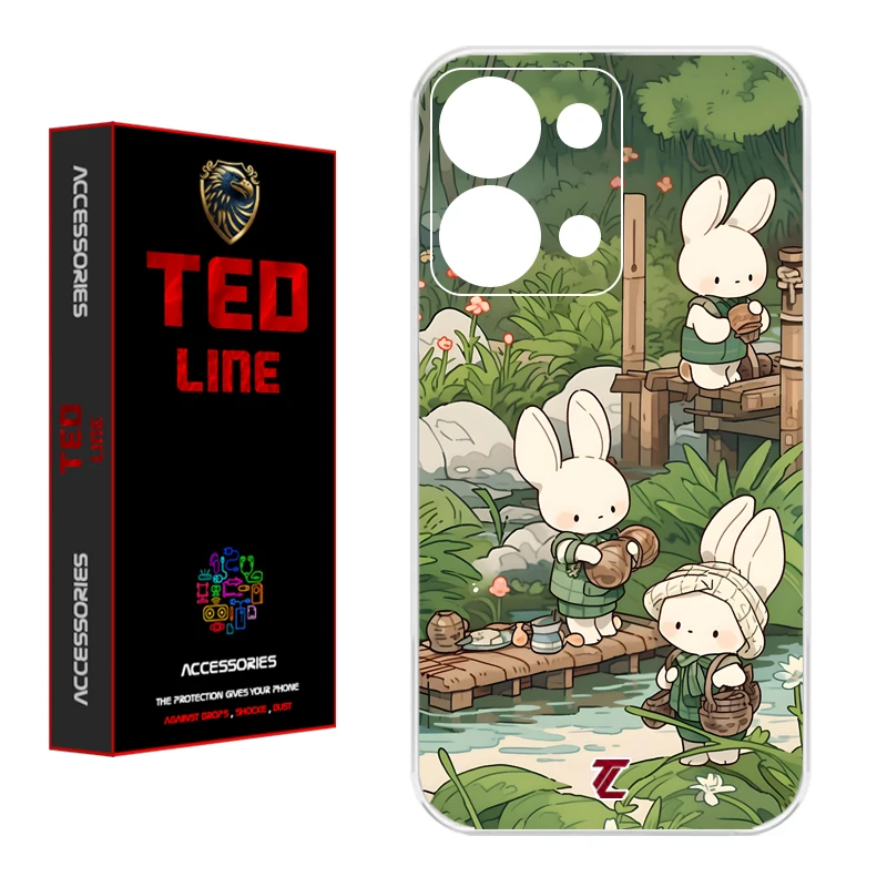 کاور تدلاین طرح خرگوش کد 1182 مناسب برای گوشی موبایل شیائومی Redmi Note 13 4G