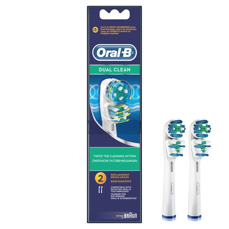 سری یدک مسواک برقی اورال-بی مدل DUAL CLEAN بسته 2 عددی -  - 1