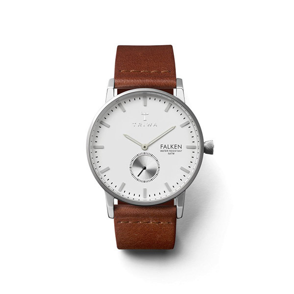 ساعت مچی عقربه ای تریوا مدل Ivory Falken brown classic