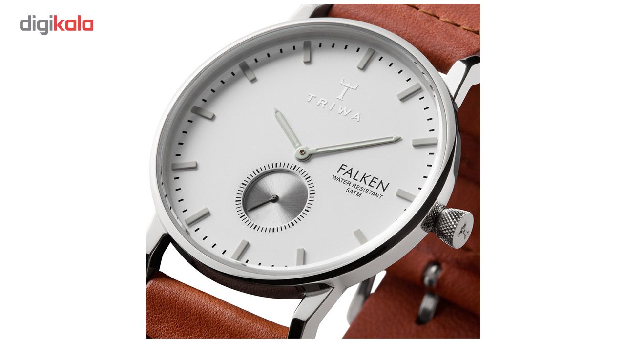 ساعت مچی عقربه ای تریوا مدل Ivory Falken brown classic -  - 4