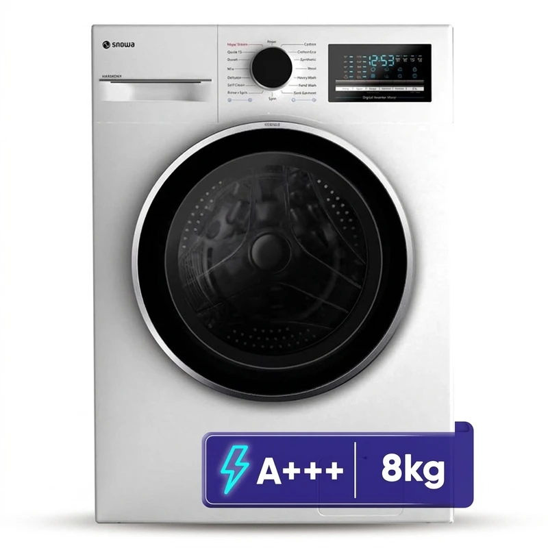 ماشین لباسشویی 8 کیلوگرم اتوماتیک اسنوا مدل SWM-B80W