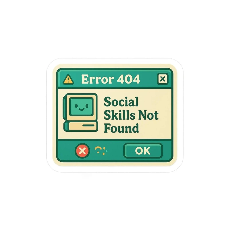استیکر لپ تاپ تبلت و موبایل طرح ERROR 404 کد 1075
