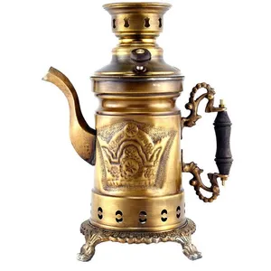 سماور ذغالی برنجی مدل شکاری کد S-4191