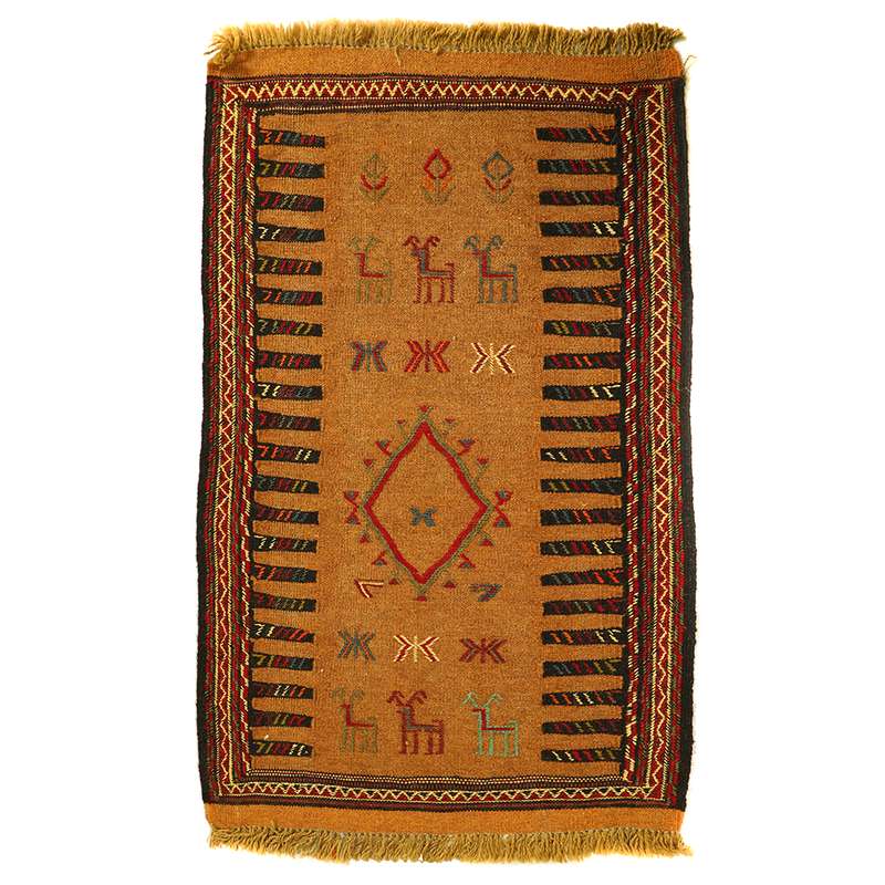   گلیم دستبافت نیم متری مدل تمام بافت خراسان کد 4101229