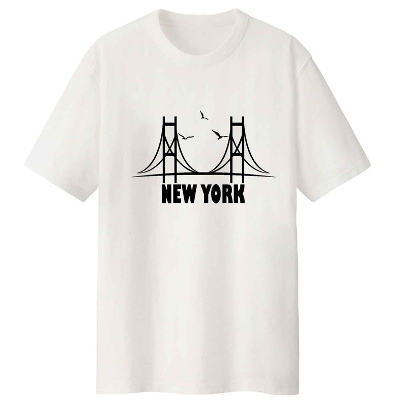 تی شرت لانگ آستین کوتاه زنانه مدل نیویورک کد LL171 S