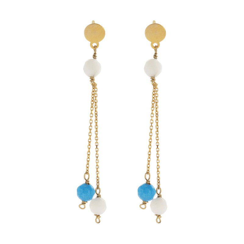 گوشواره طلا 18 عیار دخترانه گرامی گالری مدل E005