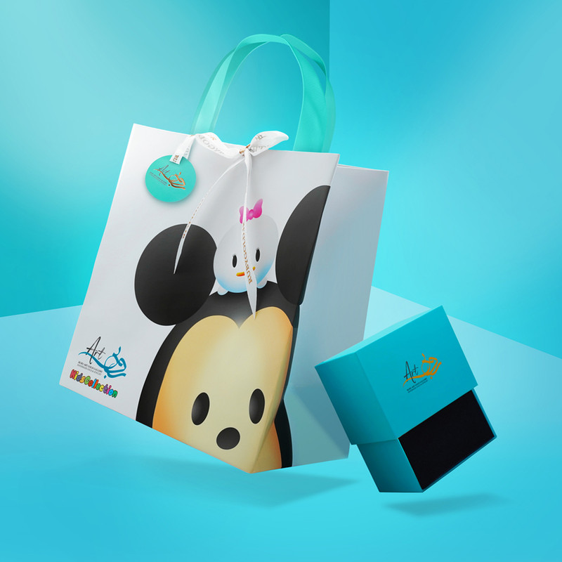 آویز گردنبند طلا 18 عیار دخترانه روبی آرت گالری مدل شکلات بچه گانه